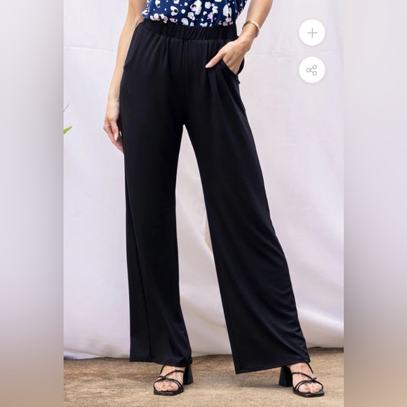 Ten Tomorrow Parker High Waisted Green Wide Leg Pants - L - Picture 1 of 5